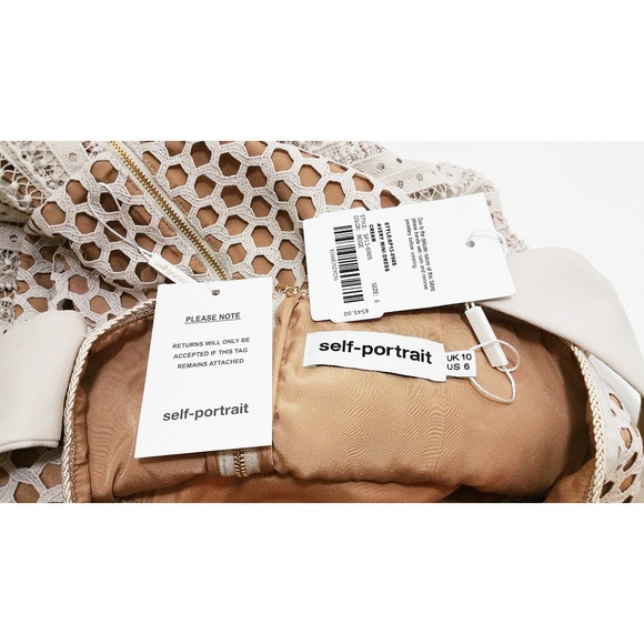 SELF-PORTRAIT Beige Avery Lace Mini - Picture 6 of 8